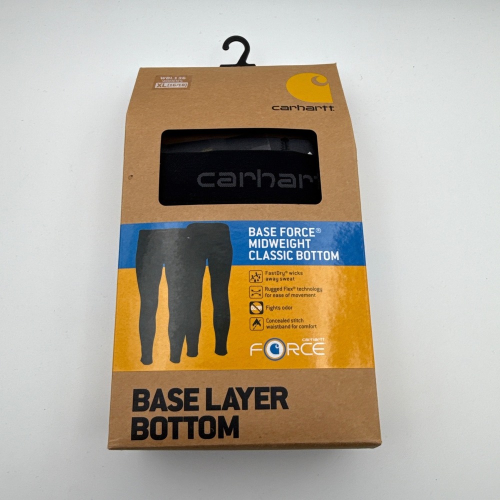 Carhartt Base Force Midweight Bottom Layer Womens XL WBL136 BLK Black NIB‎